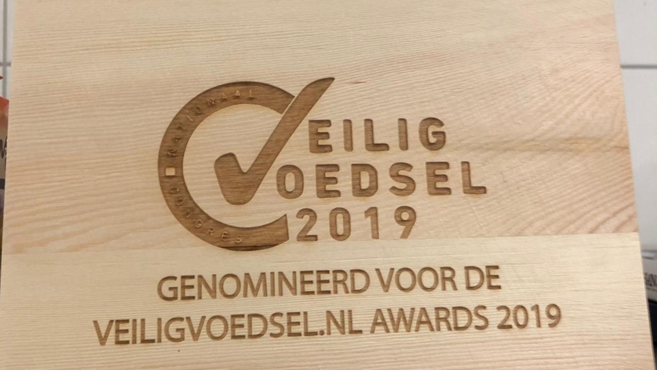 Nominatie Veiligvoedsel Award 2019